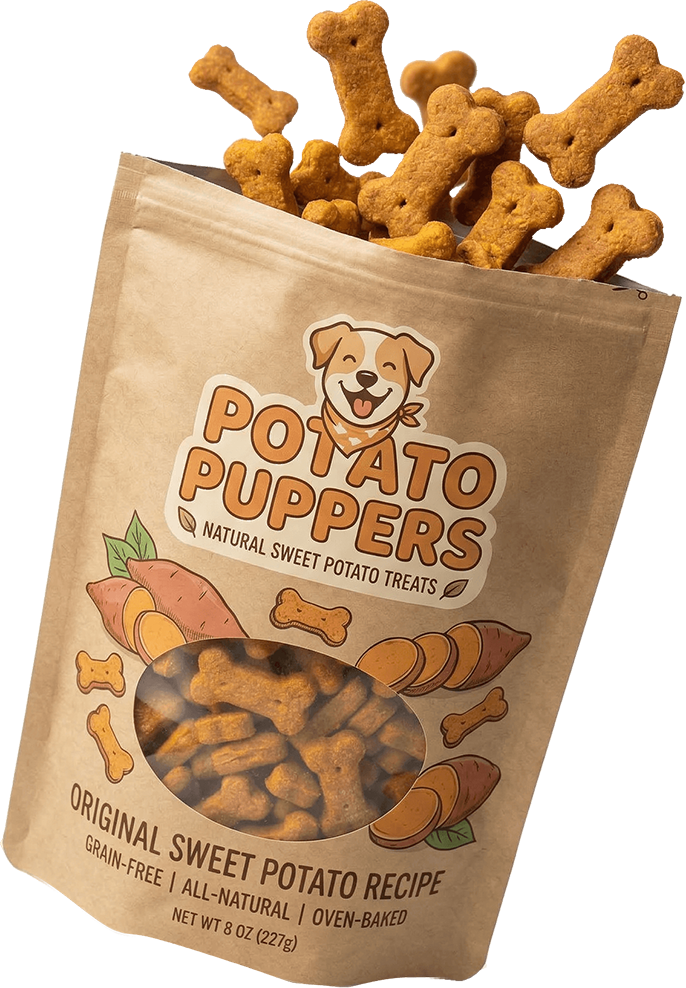 Potato Puppers Original Sweet Potato treats bag