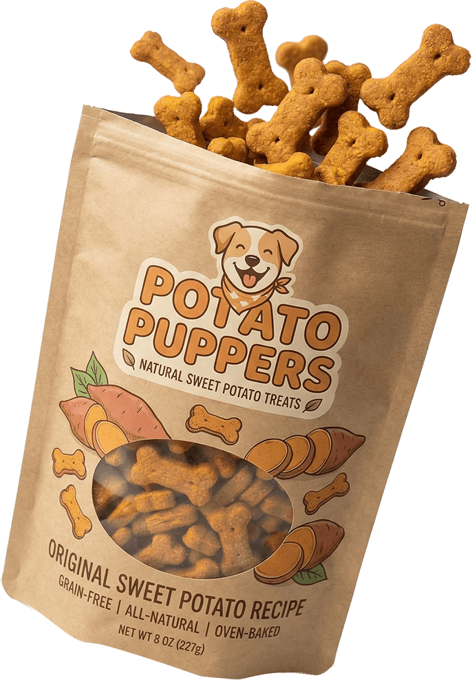 Potato Puppers Original Sweet Potato treats bag
